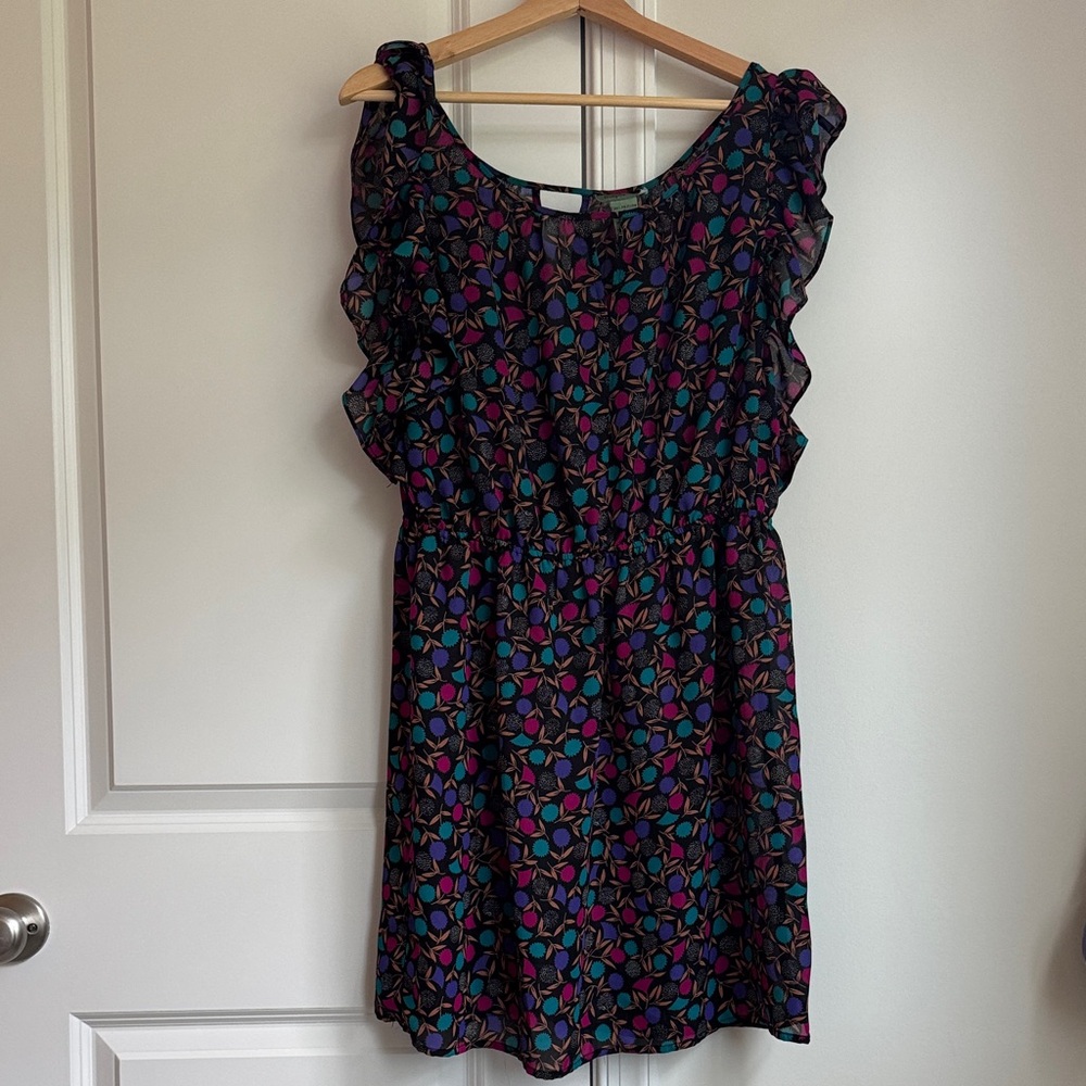 Colorful Ruffle Mini Dress